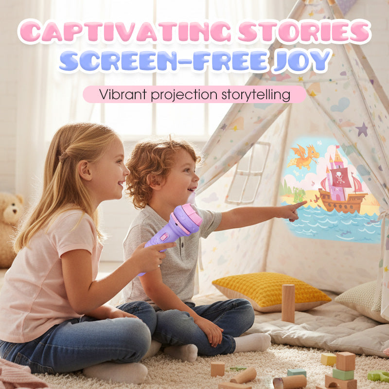 📢60% OFF! ⏰ Early Education Projector Torch for Kids 🔦 Click, Project & Learn – A Pocket-Sized Nighttime Adventure ✨