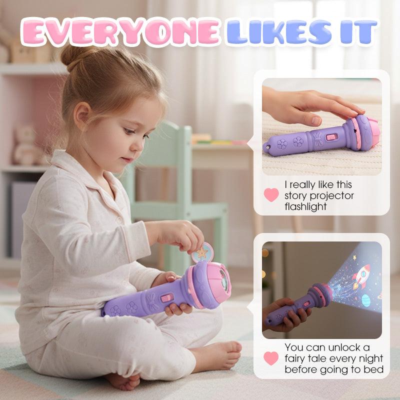 📢60% OFF! ⏰ Early Education Projector Torch for Kids 🔦 Click, Project & Learn – A Pocket-Sized Nighttime Adventure ✨