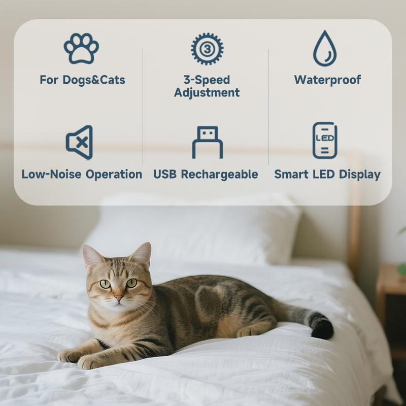 📢50% OFF! ⏰ Groom in Peace – Ultra-Quiet Clipper Even Sensitive Pets Love! 🐾✨