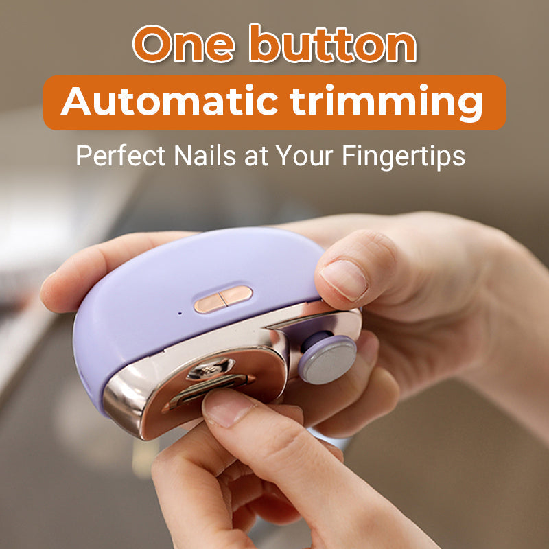 💅⚡ 2-in-1 Electric Automatic Nail Clipper & Polisher – Effortless Trimming, Smoother Edges & Compact Nail Care