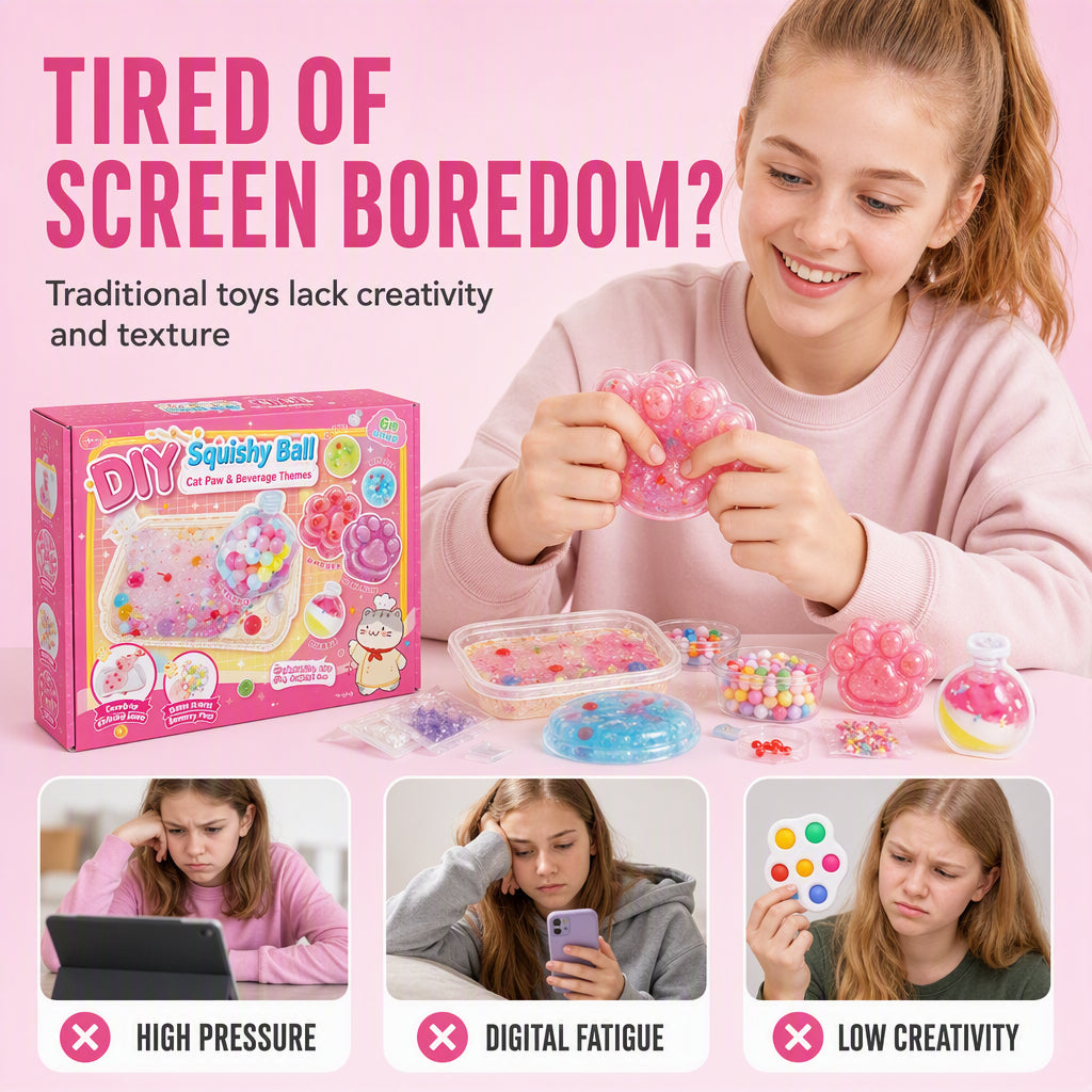 🧊 50% OFF! ✨ DIY Fried Ice Squishy Toy Kit – Creative, Sensory‑relief, All‑in‑one 🎨