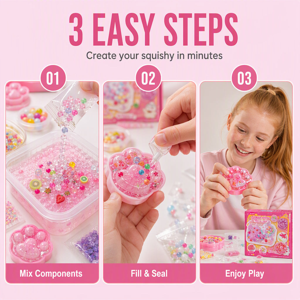 🧊 50% OFF! ✨ DIY Fried Ice Squishy Toy Kit – Creative, Sensory‑relief, All‑in‑one 🎨