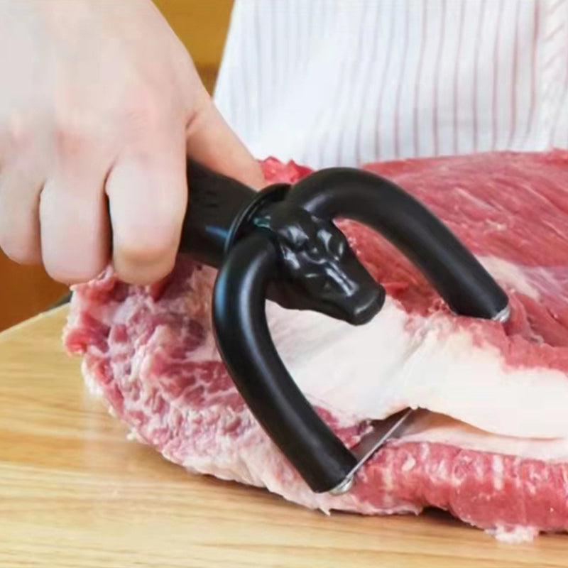 🥩😫Waste Good Lean Meat Trimming Fat?✨Save Up To 60%! U‑Shape Handheld Meat Fat Trimmer 🔪🧑‍🍳