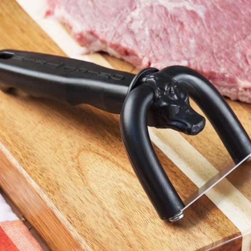 🥩😫Waste Good Lean Meat Trimming Fat?✨Save Up To 60%! U‑Shape Handheld Meat Fat Trimmer 🔪🧑‍🍳