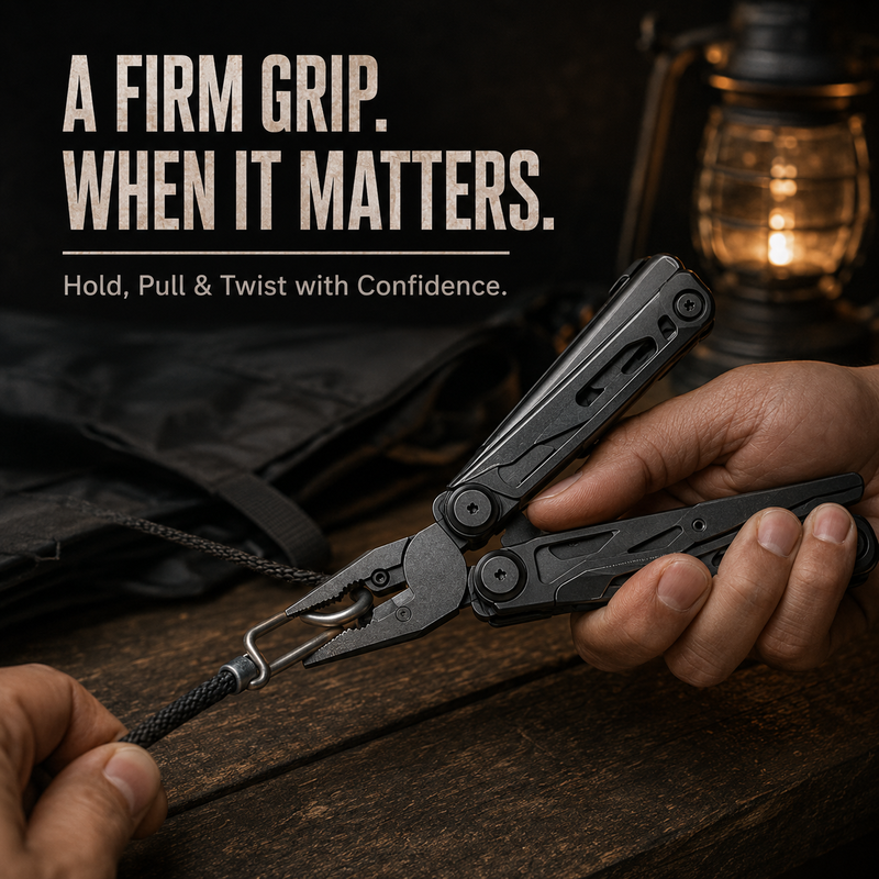 ⏳🔥50% OFF! ⏰🔧 Heavy‑Duty Folding Multi‑Tool Pliers, Portable Multi‑Function Survival Tool with Knife, Screwdriver, with Carry Pouch for Camping, Outdoor, Home Emergency Repair