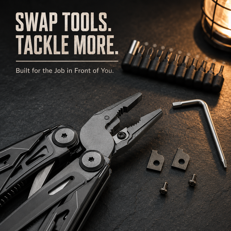 ⏳🔥50% OFF! ⏰🔧 Heavy‑Duty Folding Multi‑Tool Pliers, Portable Multi‑Function Survival Tool with Knife, Screwdriver, with Carry Pouch for Camping, Outdoor, Home Emergency Repair