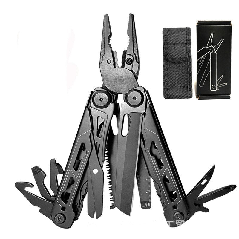 ⏳🔥50% OFF! ⏰🔧 Heavy‑Duty Folding Multi‑Tool Pliers, Portable Multi‑Function Survival Tool with Knife, Screwdriver, with Carry Pouch for Camping, Outdoor, Home Emergency Repair