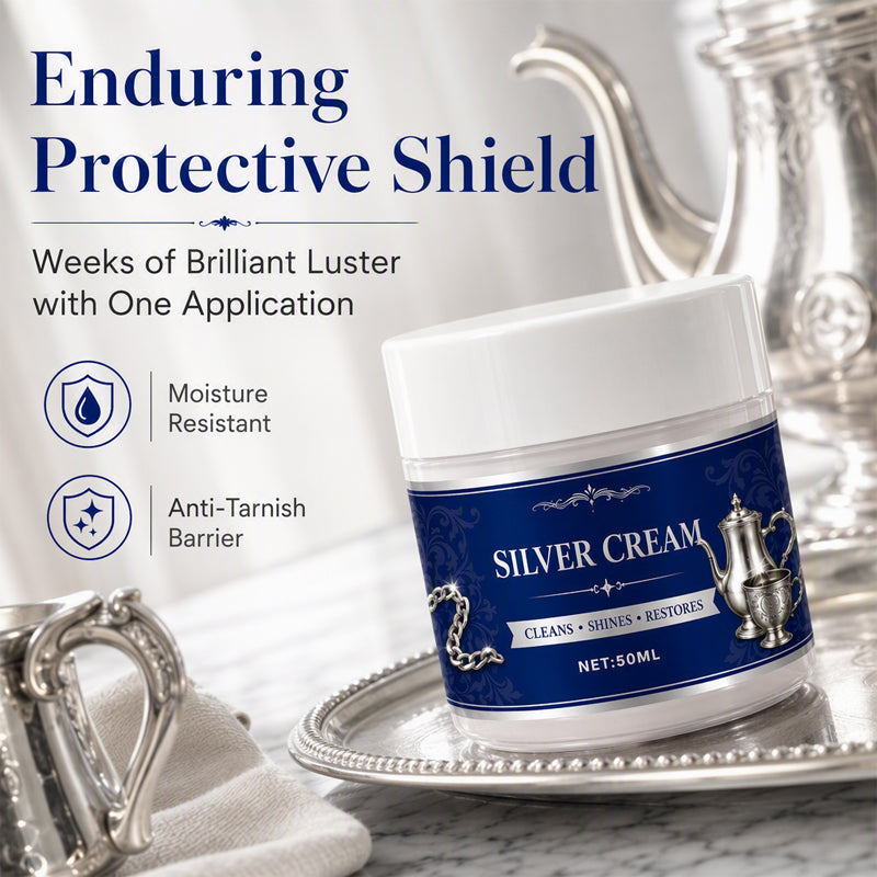 🥳2026 HOT SALE🥳🔧 50% OFF! Silver Shine Restoring Cream – Removes heavy tarnish & oxidation, restores mirror-like brilliance. Forms protective shield – keeps silver gleaming for weeks! 💎🛡️