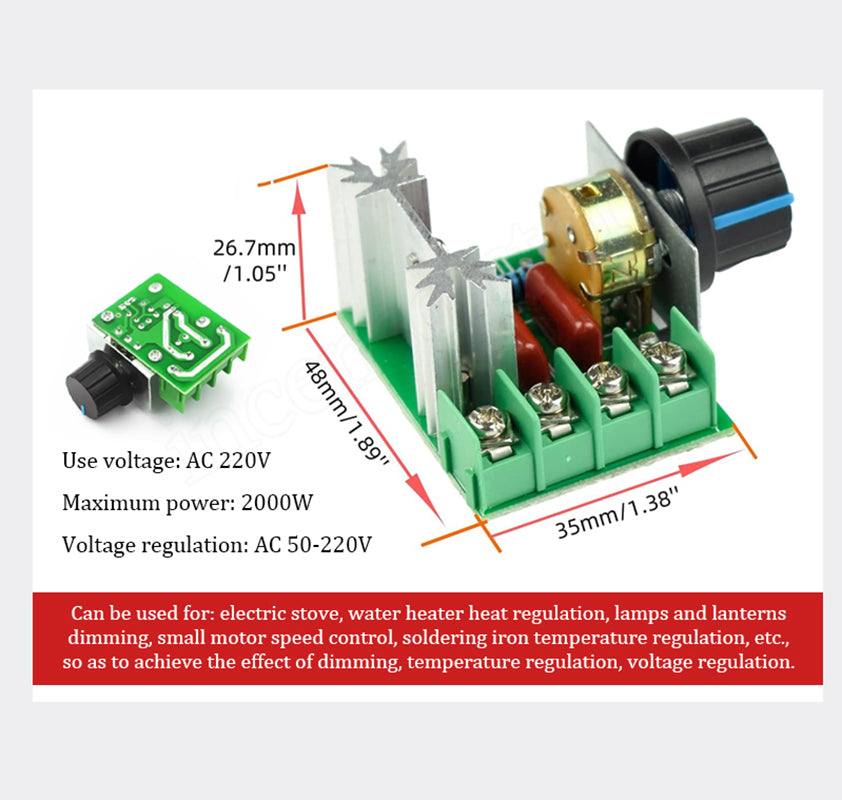 ⚡ 57% OFF | 2000W AC Voltage Controller