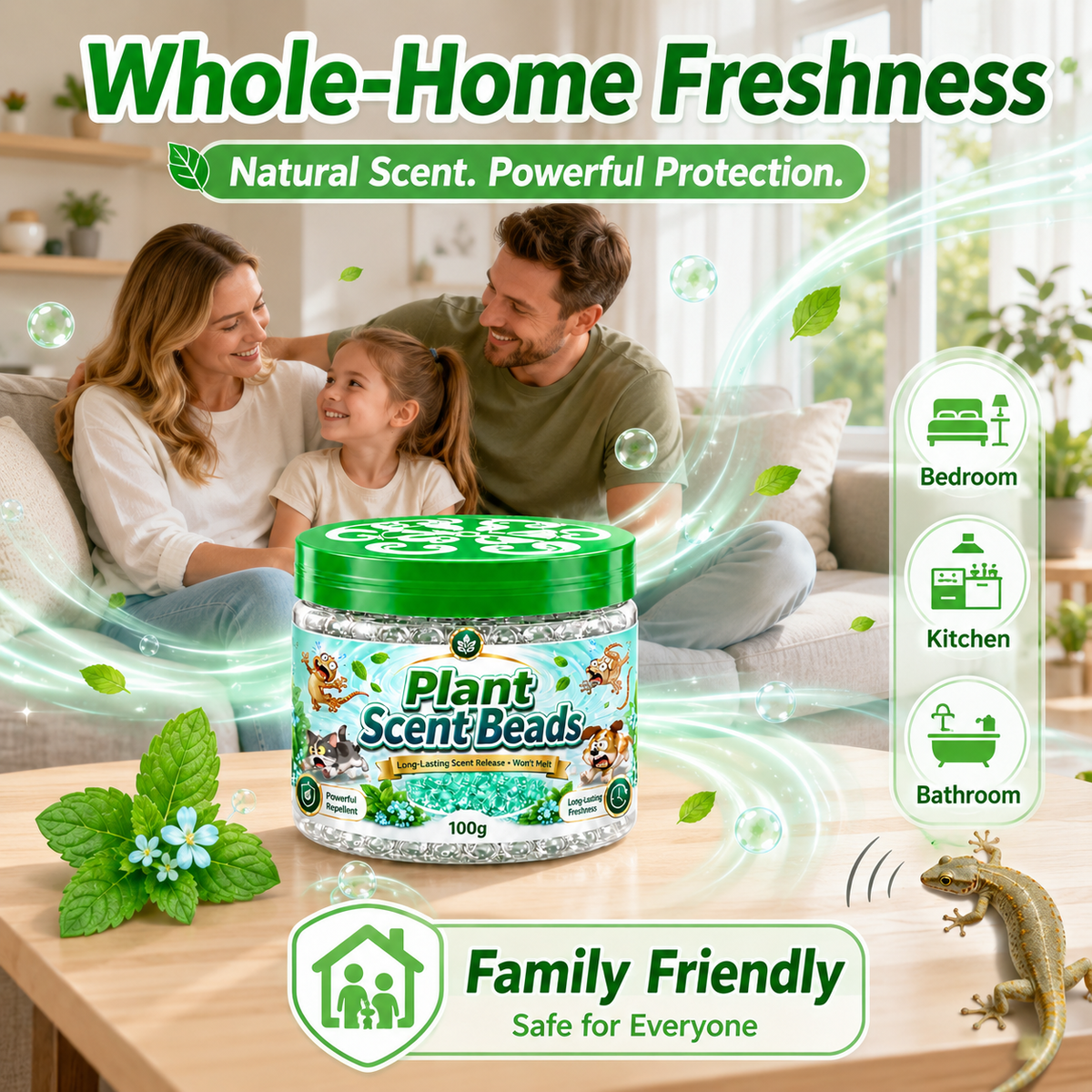 Natural Plant Gecko Repellent Gel Beads