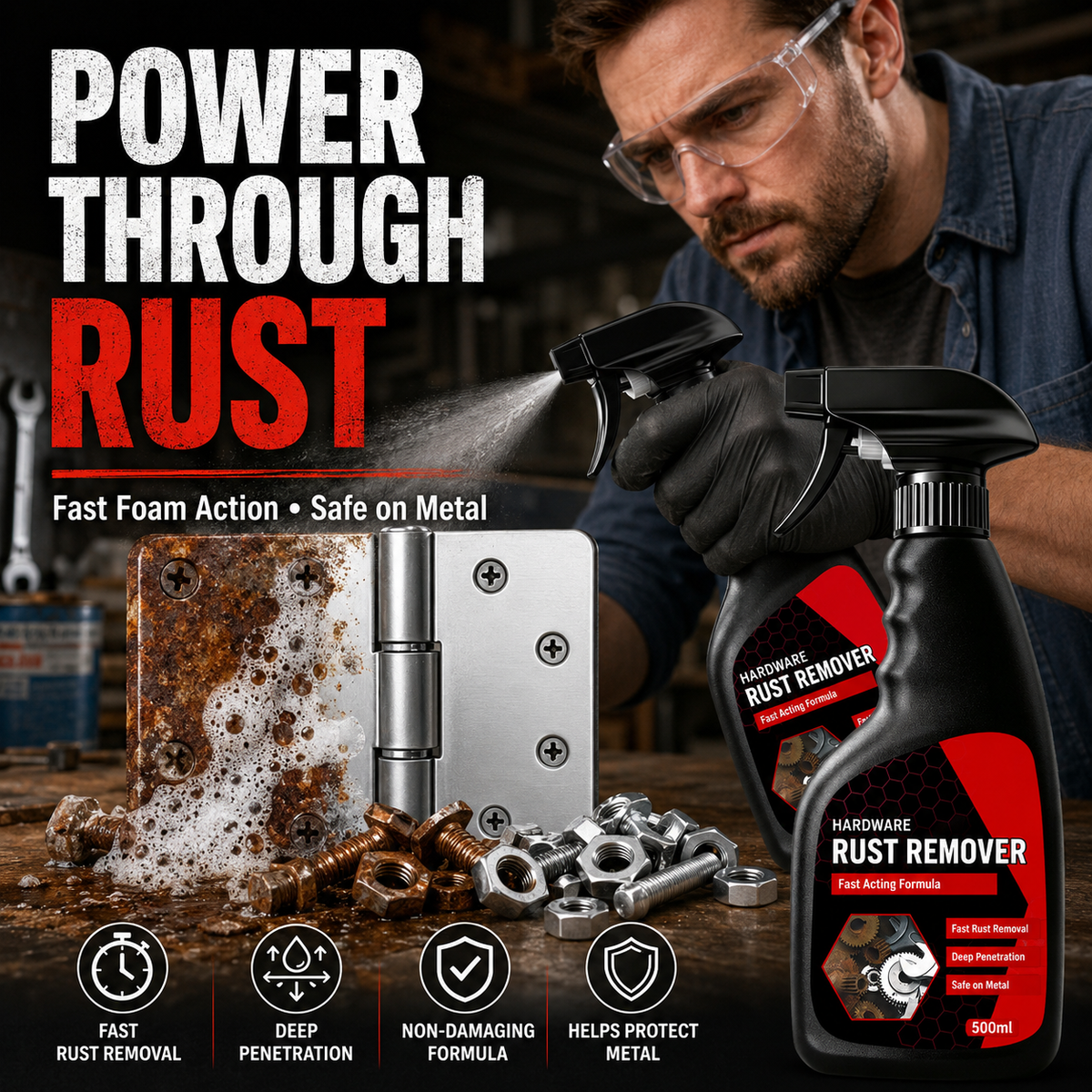 Fast Acting Hardware Rust Remover Spray