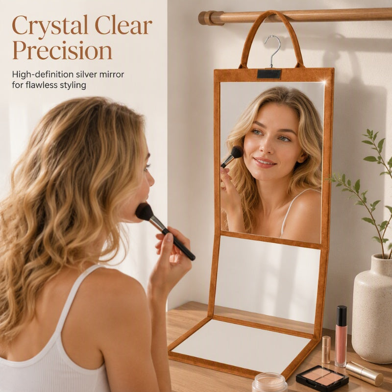 🥳2026 NEW ARRIVAL🥳💞50K+ SOLD!🔥55% OFF!👑Portable Folding Full-Length Mirror — Lightweight & Foldable, Crystal Clear Reflection, Space-Saving, Perfect for Bedroom, Apartment & Travel ✨