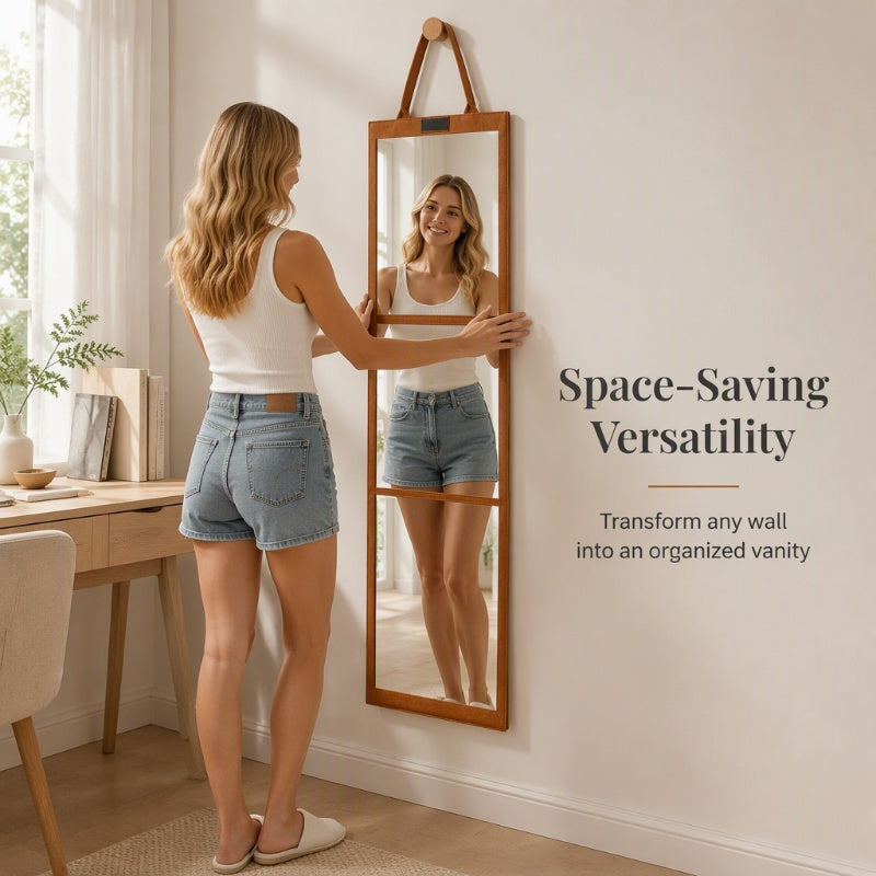 🥳2026 NEW ARRIVAL🥳💞50K+ SOLD!🔥55% OFF!👑Portable Folding Full-Length Mirror — Lightweight & Foldable, Crystal Clear Reflection, Space-Saving, Perfect for Bedroom, Apartment & Travel ✨