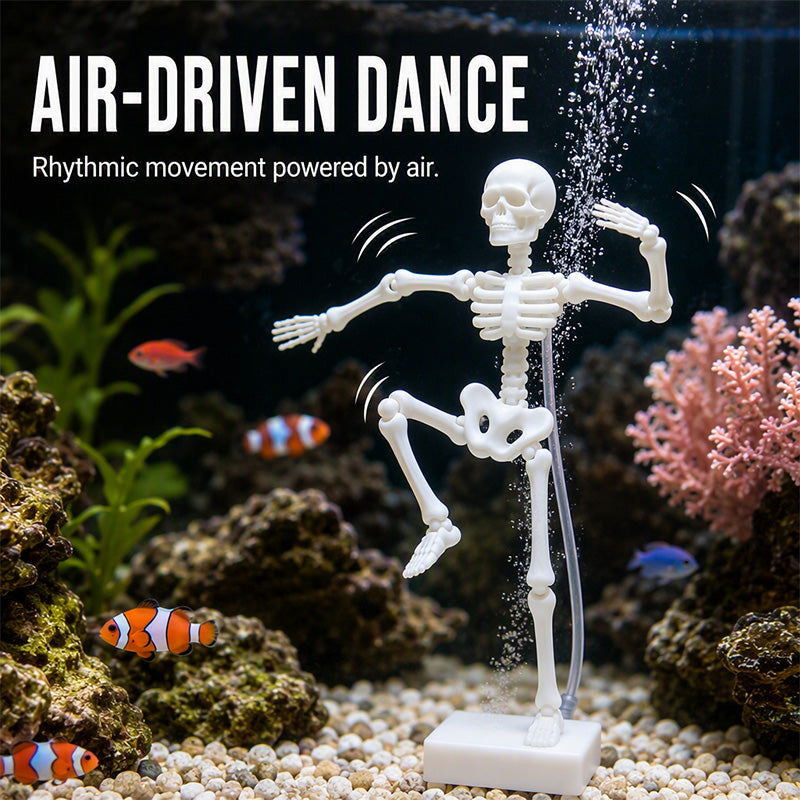 ⏳🔥LIMITED-TIME 50% OFF! ⏰💧Dancing Skeleton Aquarium Bubbler💀