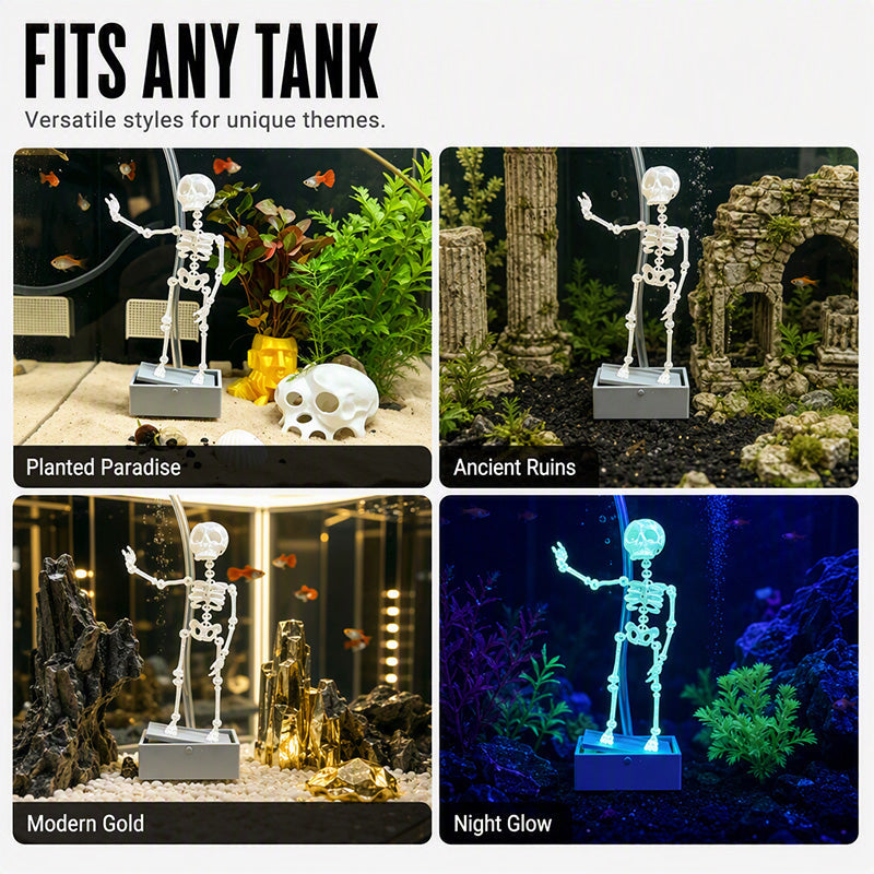 ⏳🔥LIMITED-TIME 50% OFF! ⏰💧Dancing Skeleton Aquarium Bubbler💀