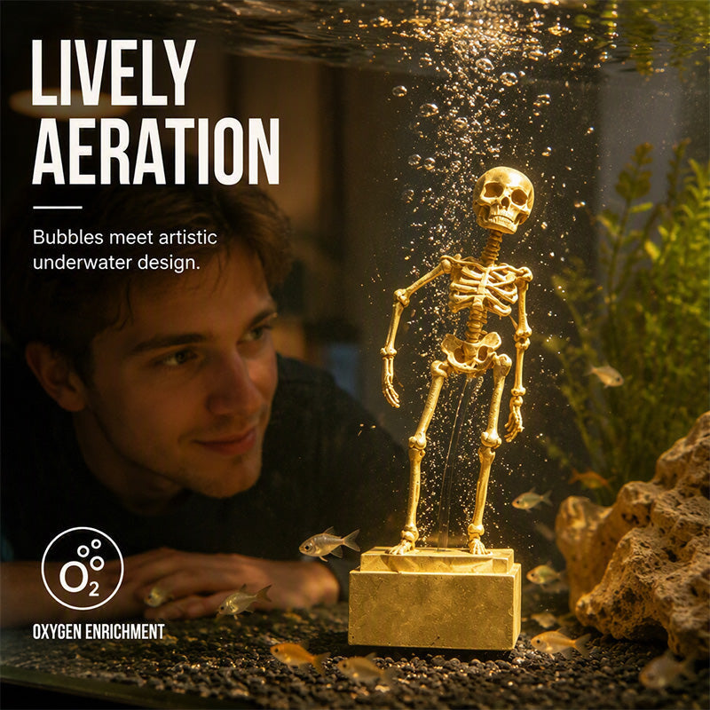 ⏳🔥LIMITED-TIME 50% OFF! ⏰💧Dancing Skeleton Aquarium Bubbler💀