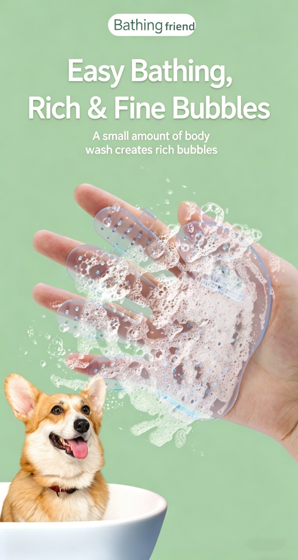 Silicone Pet Massage Glove | Lathers Easily & Removes Loose Fur