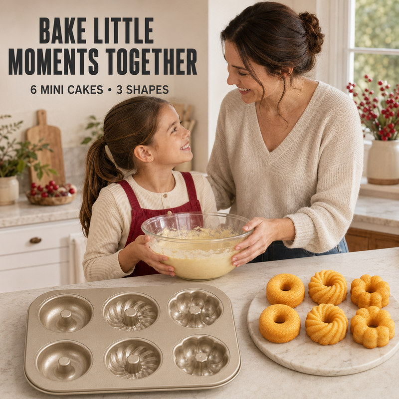 Multi-Cavity Non-Stick Mini Bundt Cake Pan