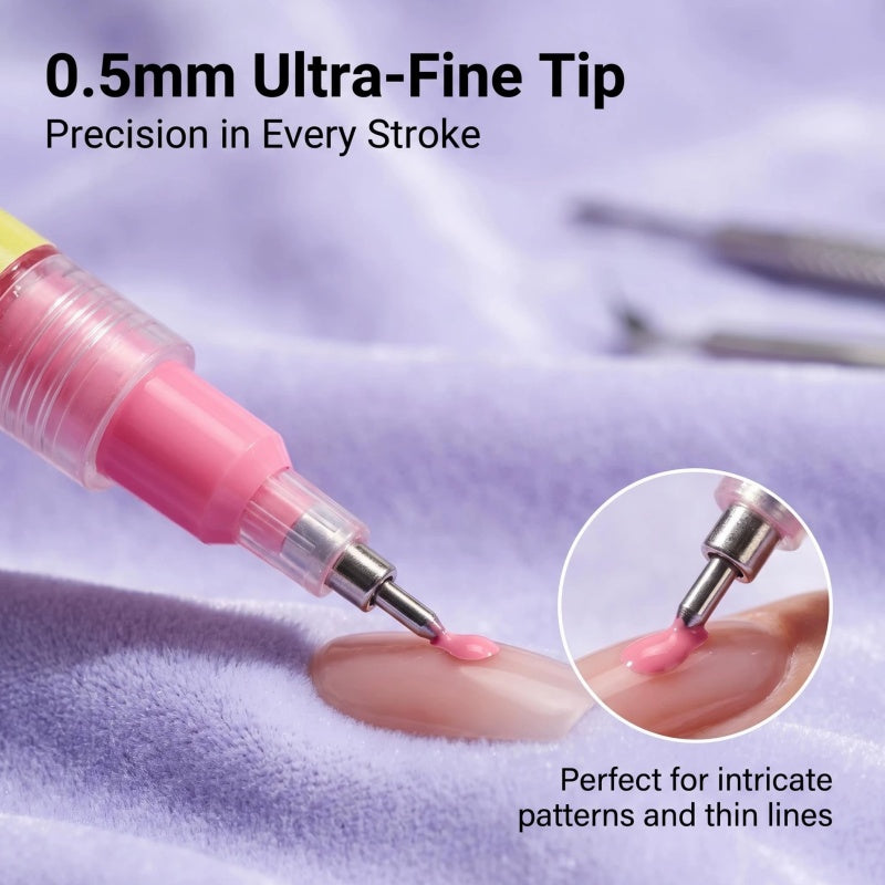 12-Color Nail Art Marker Pen Set