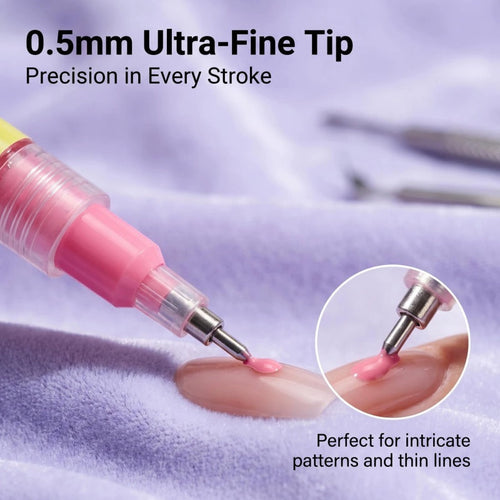 12-Color Nail Art Marker Pen Set