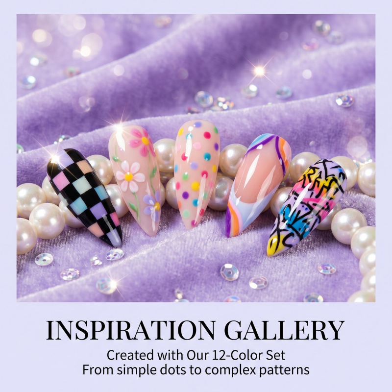 12-Color Nail Art Marker Pen Set