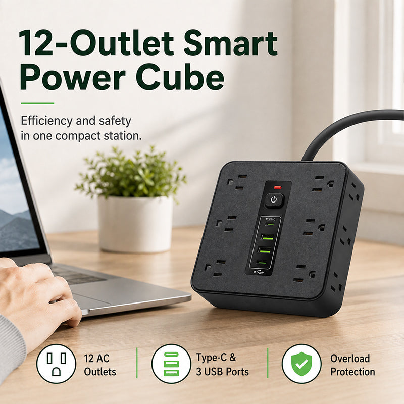 ⏳Limited-time 55% off⏰12 Outlet Power Strip (110V)⚡🔋