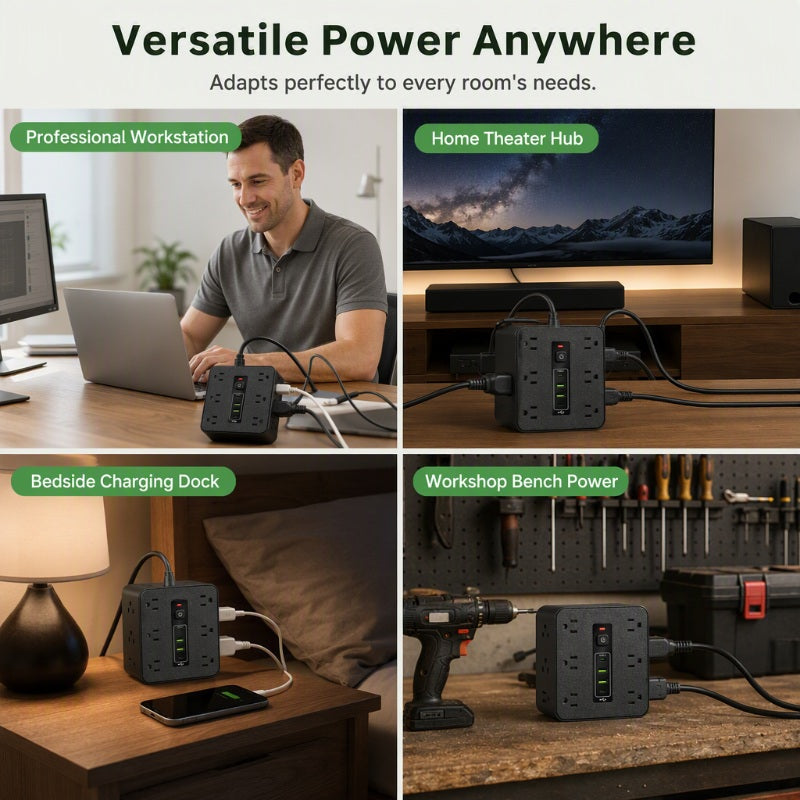 ⏳Limited-time 55% off⏰12 Outlet Power Strip (110V)⚡🔋