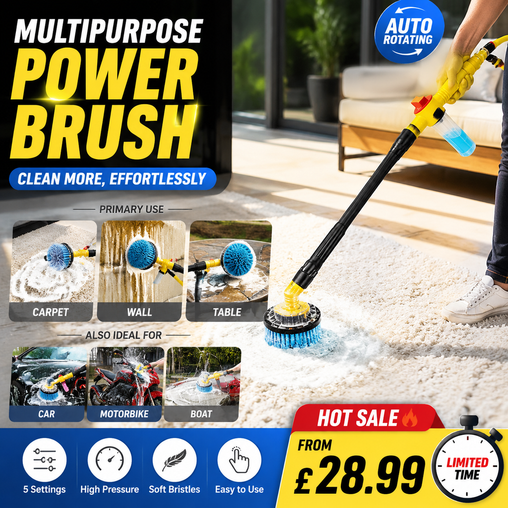 🥳HOT SALE🥳💞Multifunctional Brush – From 49.99＄! Auto-rotating, 5 settings & versatile. Sparkling clean – grab yours! ✅