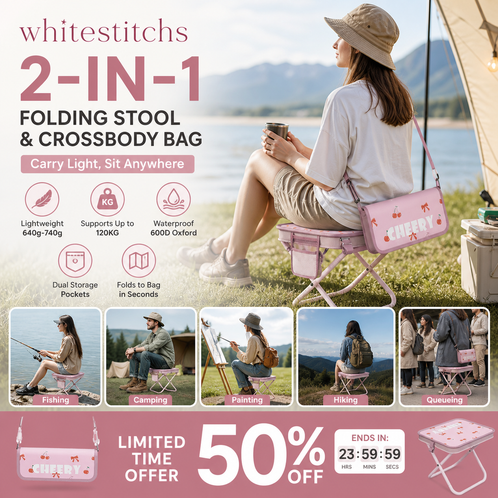 🔥2-in-1 Outdoor Folding Chair & Bag